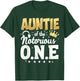 Crown 1st Birthday Aunt Auntie Of Notorious One T-Shirt - T-Shirt | Forest