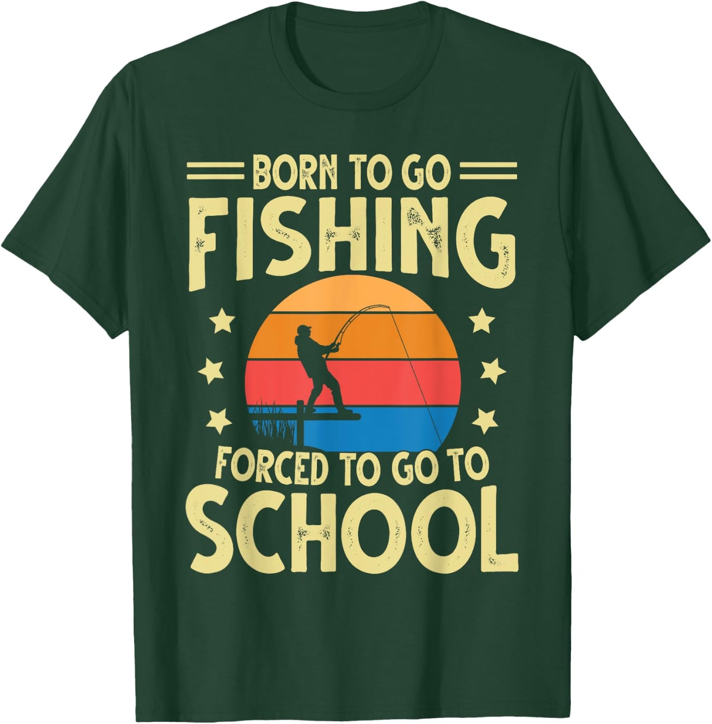 Fishing Women Kids Bass Fishing Fisherman Fish T-Shirt - T-Shirt | Forest