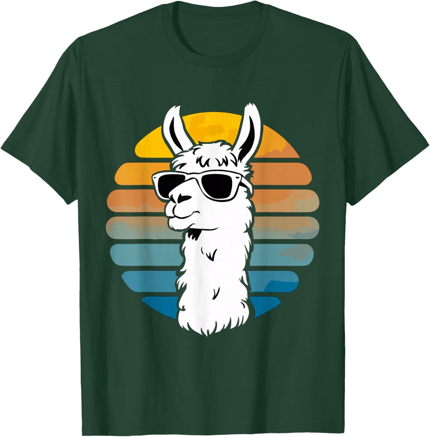 Funny Llama Sunglasses T-Shirt - T-Shirt | Forest