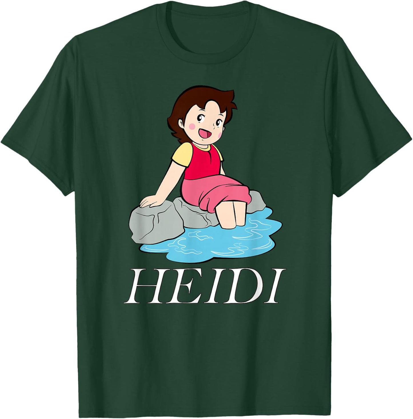 with Logo Heidi am Wasser Cartoon TV Series, black T-Shirt - T-Shirt | Forest