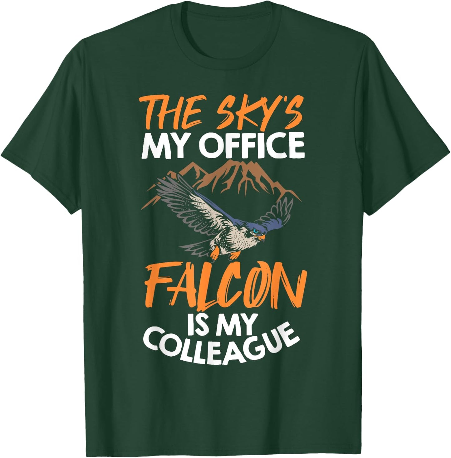 Falcon Birder Falconry Bird Ornithology Hawk Hawker Falconer T-Shirt - T-Shirt | Forest