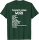 Gedanken während der Arbeit Lustiges sarkastisches Hate Work T-Shirt - T-Shirt | Forest