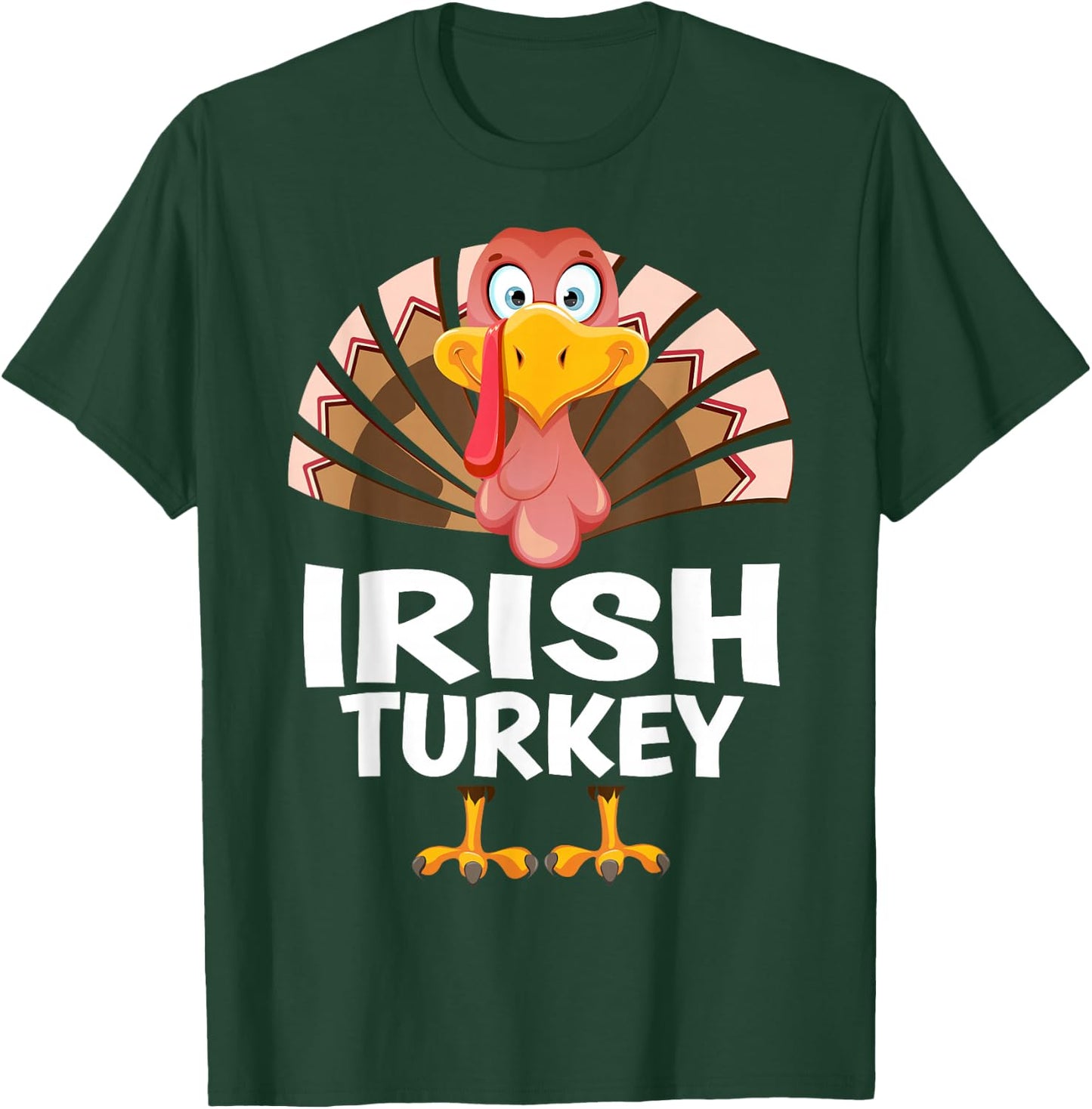 Thanksgiving Irish Turkey Matching Pajama T-Shirt - T-Shirt | Forest