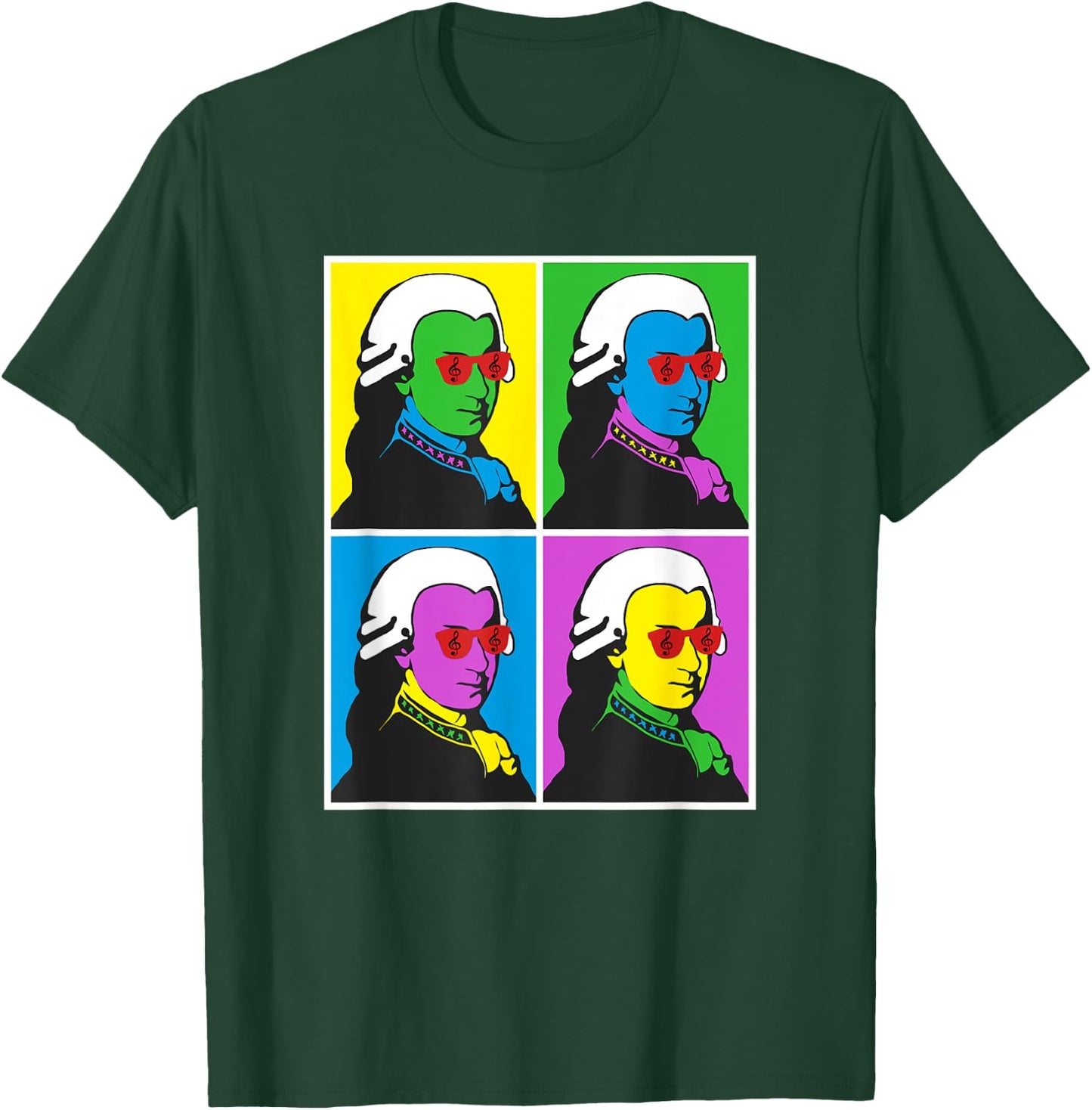Wolfgang Amadeus Mozart Pop Art Poster Style T-Shirt - T-Shirt | Forest