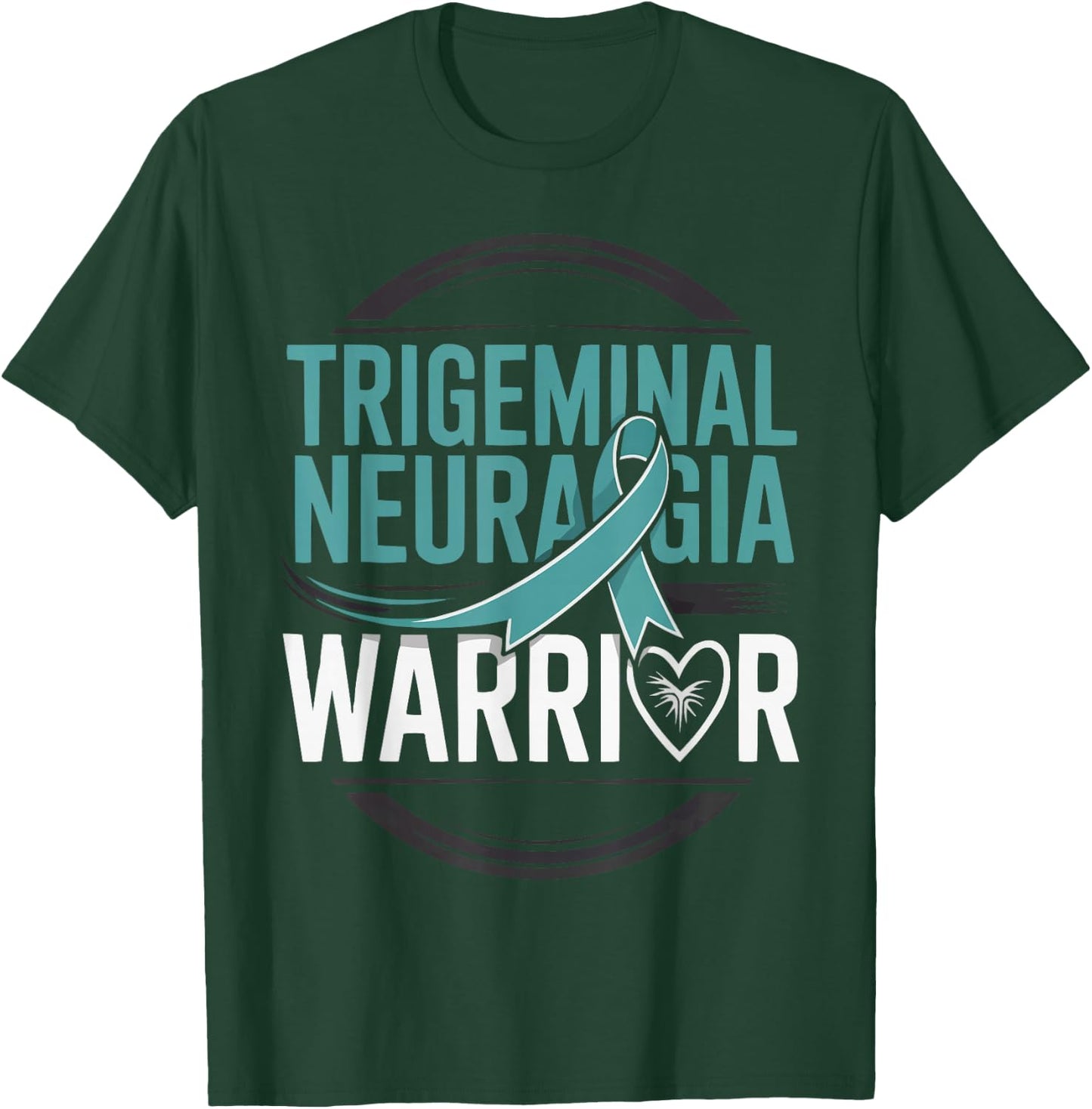 Trigeminal Neuralgia Awareness Chronic Illness Teal Ribbon T-Shirt - T-Shirt | Forest