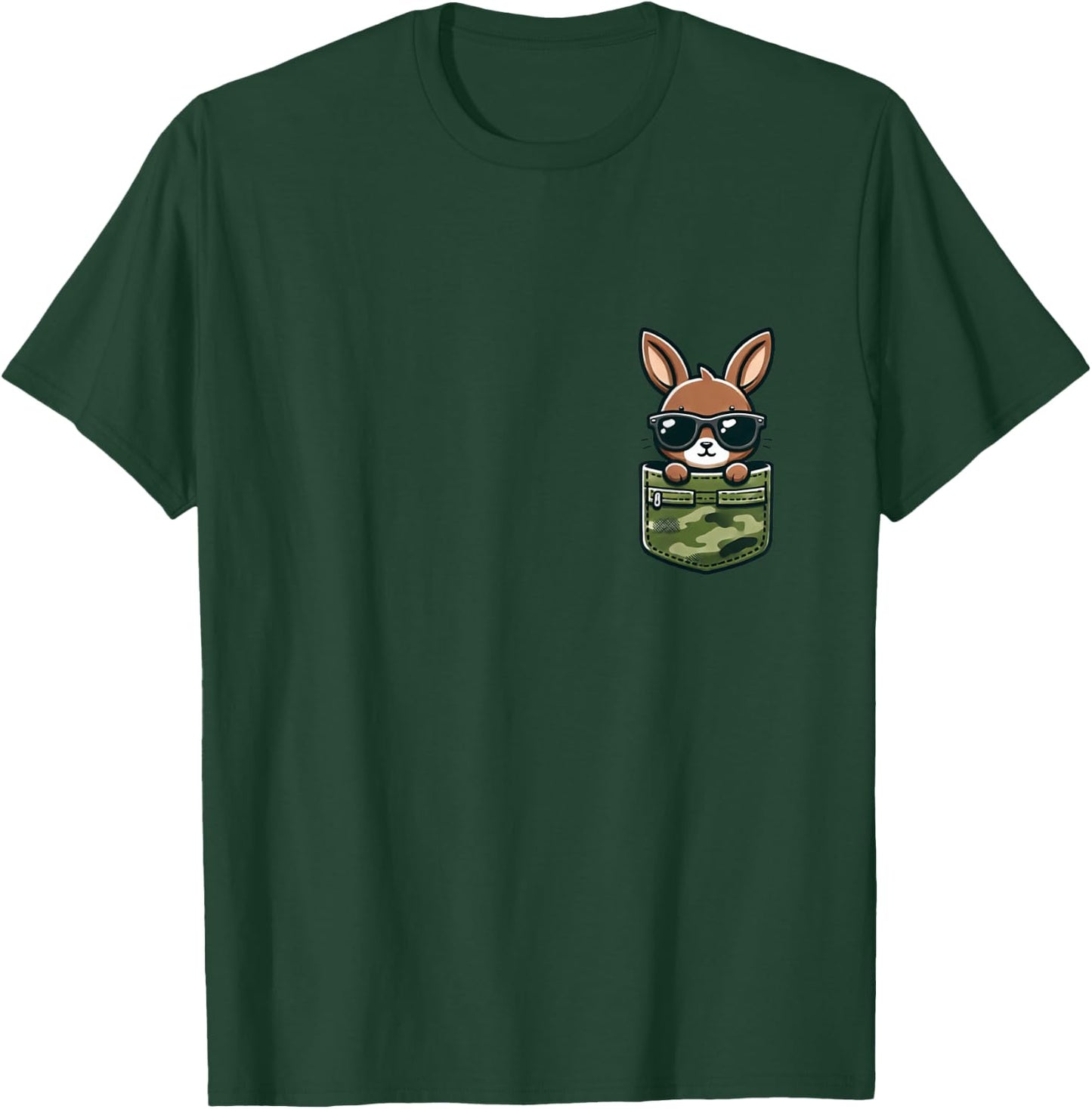 Easter Bunny Rabbit Sunglasses Pocket Boys Kids T-Shirt - T-Shirt | Forest