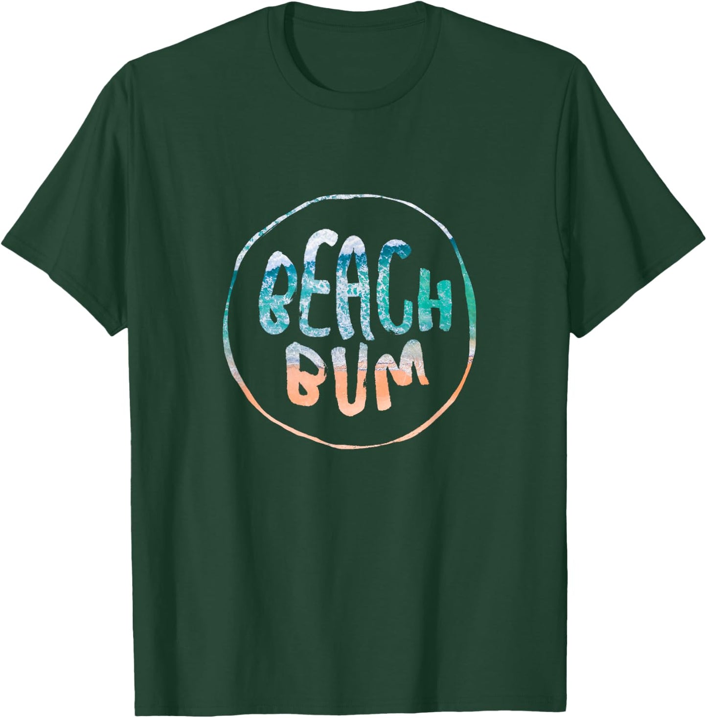Beach Bum Summer Sandy Ocean Vibes and Waves Surfing T-Shirt - T-Shirt | Forest