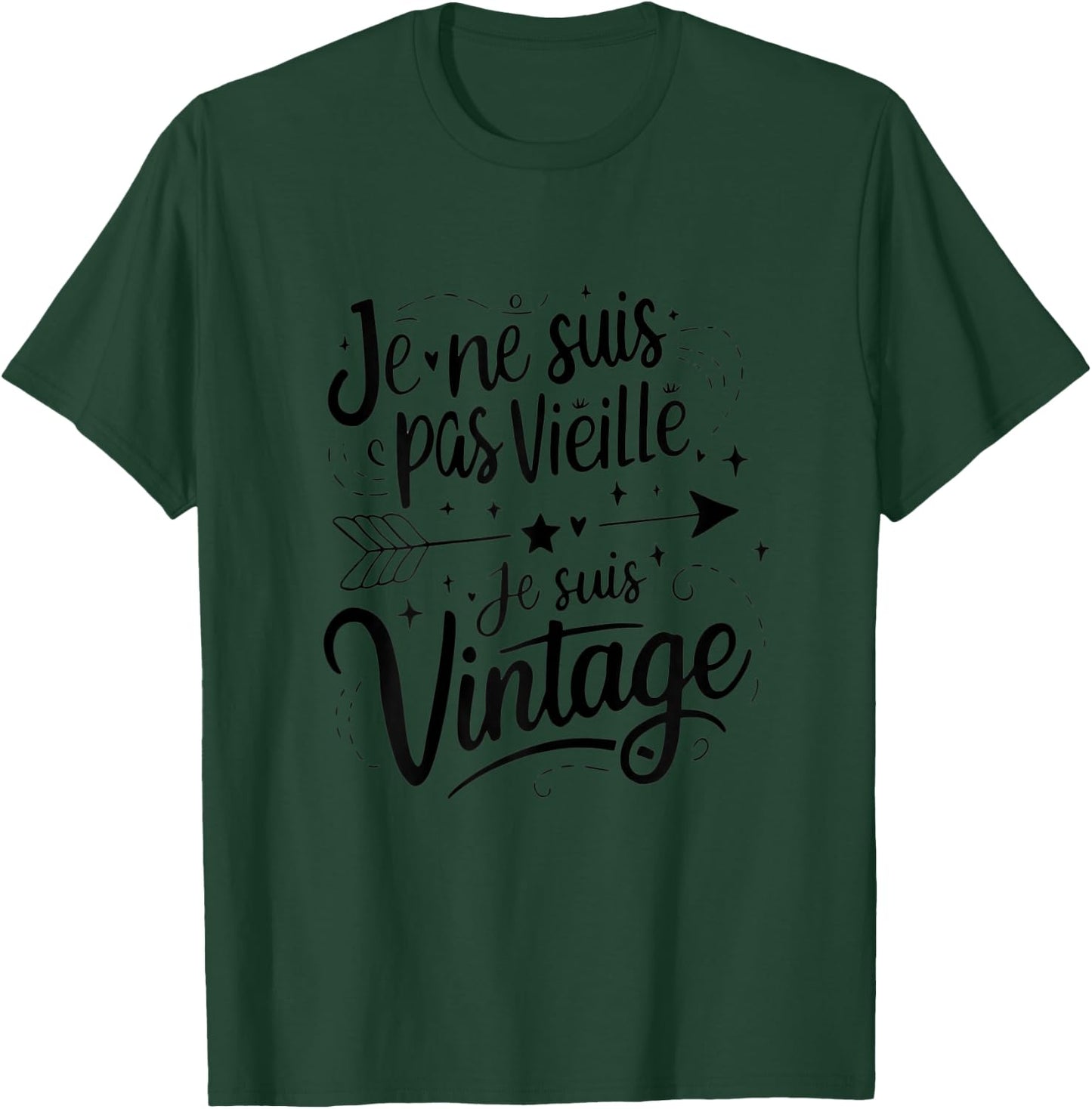 Je Ne Suis Pas Vieille Je Suis Vintage Gift Funny Humour , grey, Female X-Small T-Shirt - T-Shirt | Forest