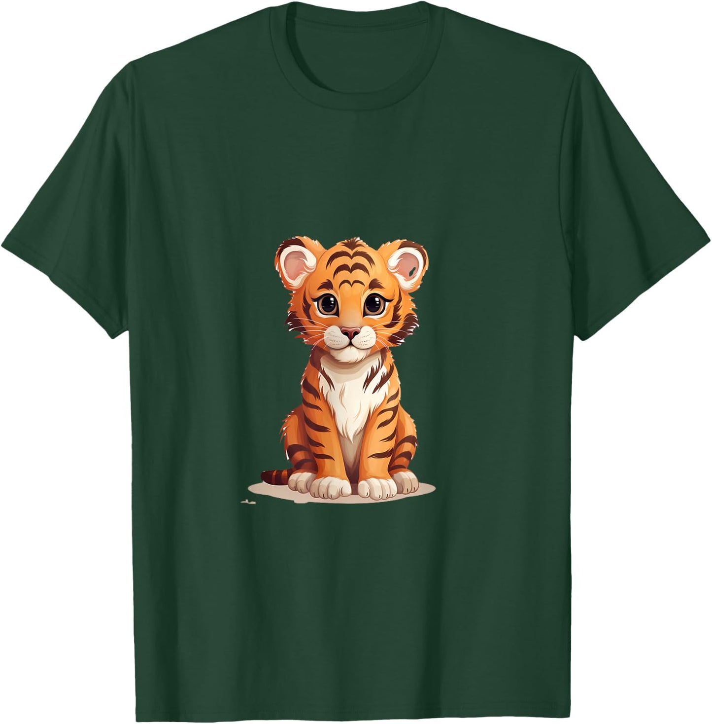 Cute Tiger Baby Animal , black T-Shirt - T-Shirt | Forest