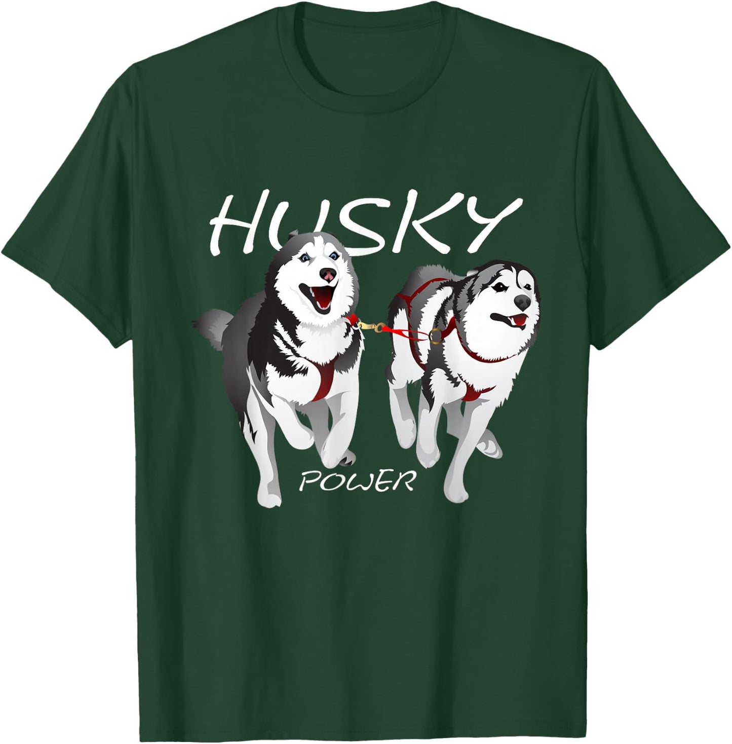 Siberian Husky Power Awesome Cute Husky T-Shirt - T-Shirt | Forest