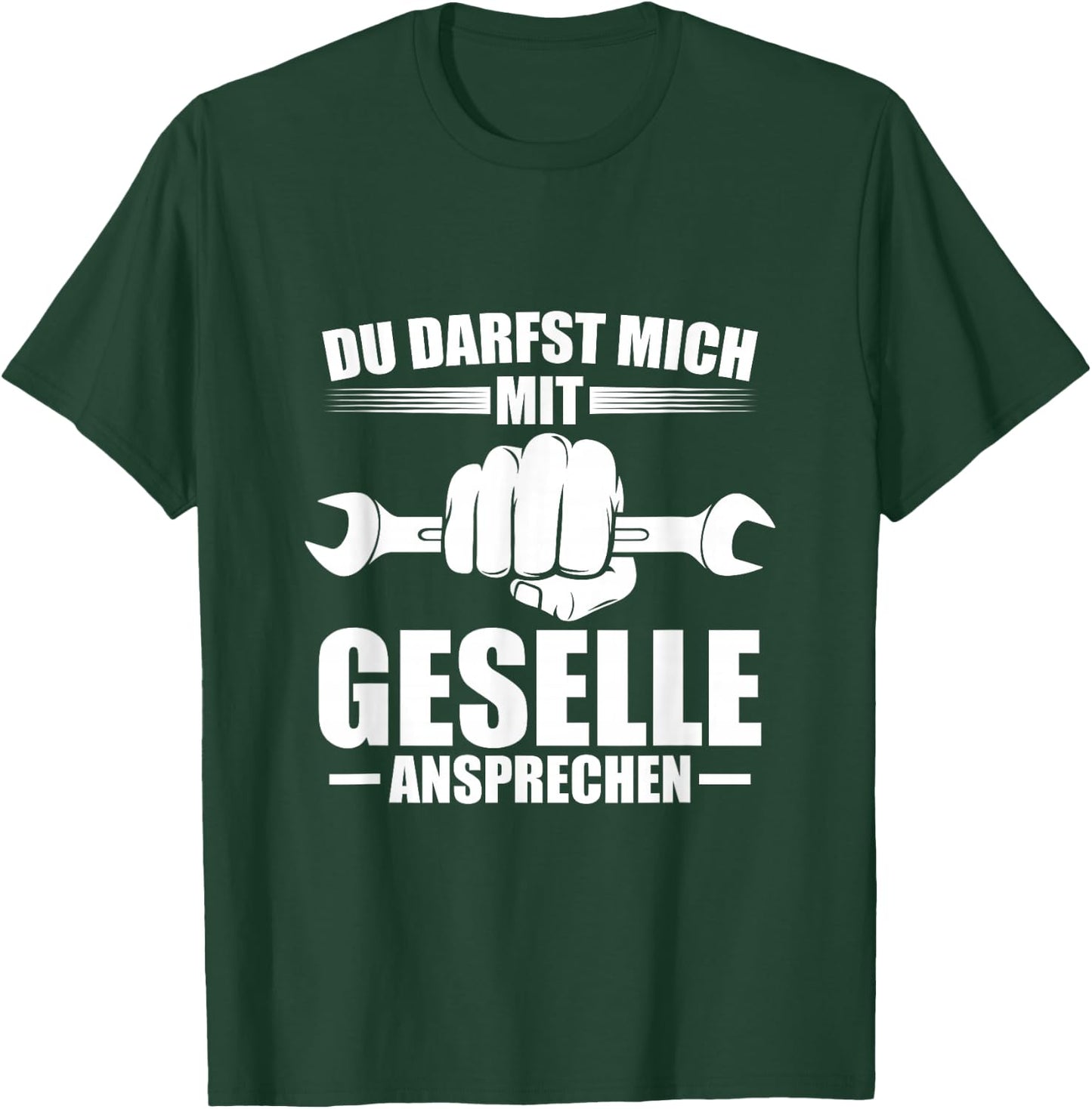 Men's with German Text "Bestandene Gesell" [German Language], black, s T-Shirt - T-Shirt | Forest
