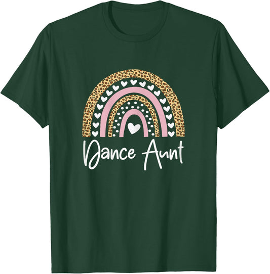Dance Aunt Rainbow Leopard Funny Dance Ballet Aunt Ballerina T-Shirt - T-Shirt | Forest