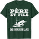 Father and Son Rugby Dad Rugbyman Fathers Day T-Shirt - T-Shirt | Forest