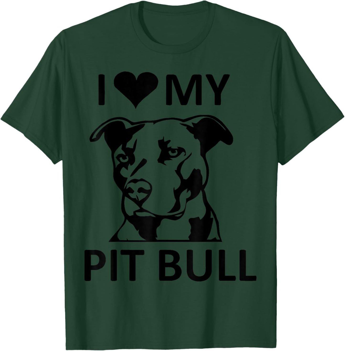 I Heart My Pitbull (I Love My Pitbull ,Pit Bull) T-Shirt - T-Shirt | Forest