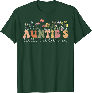 Wildflowers Auntie's Little Wildflower Best Friend Auntie T-Shirt - T-Shirt | Forest