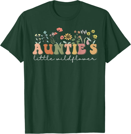 Wildflowers Auntie's Little Wildflower Best Friend Auntie T-Shirt - T-Shirt | Forest