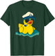 Vintage Yellow Rubber Duck Boat The Captain Duckie Sailor T-Shirt - T-Shirt | Forest