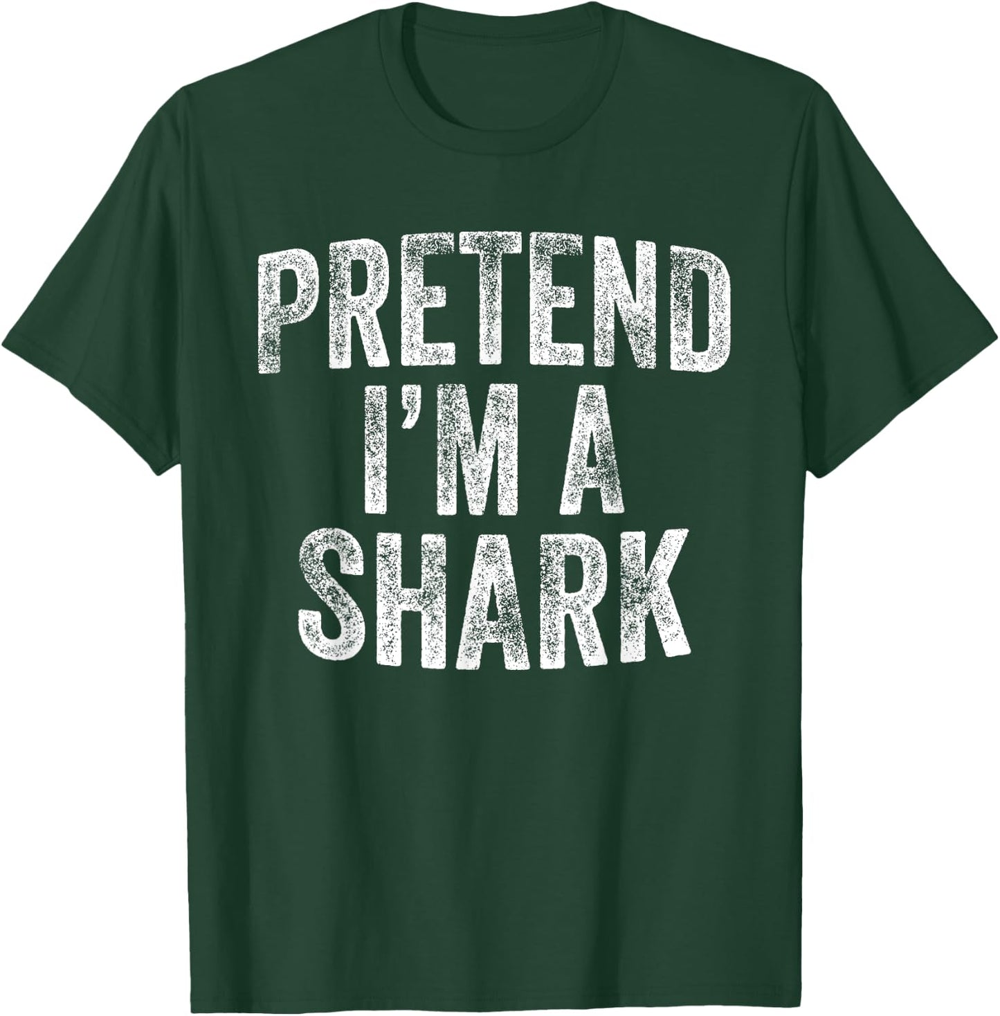 Pretend I'm A Shark Costume Family Lazy Easy Halloween Party T-Shirt - T-Shirt | Forest