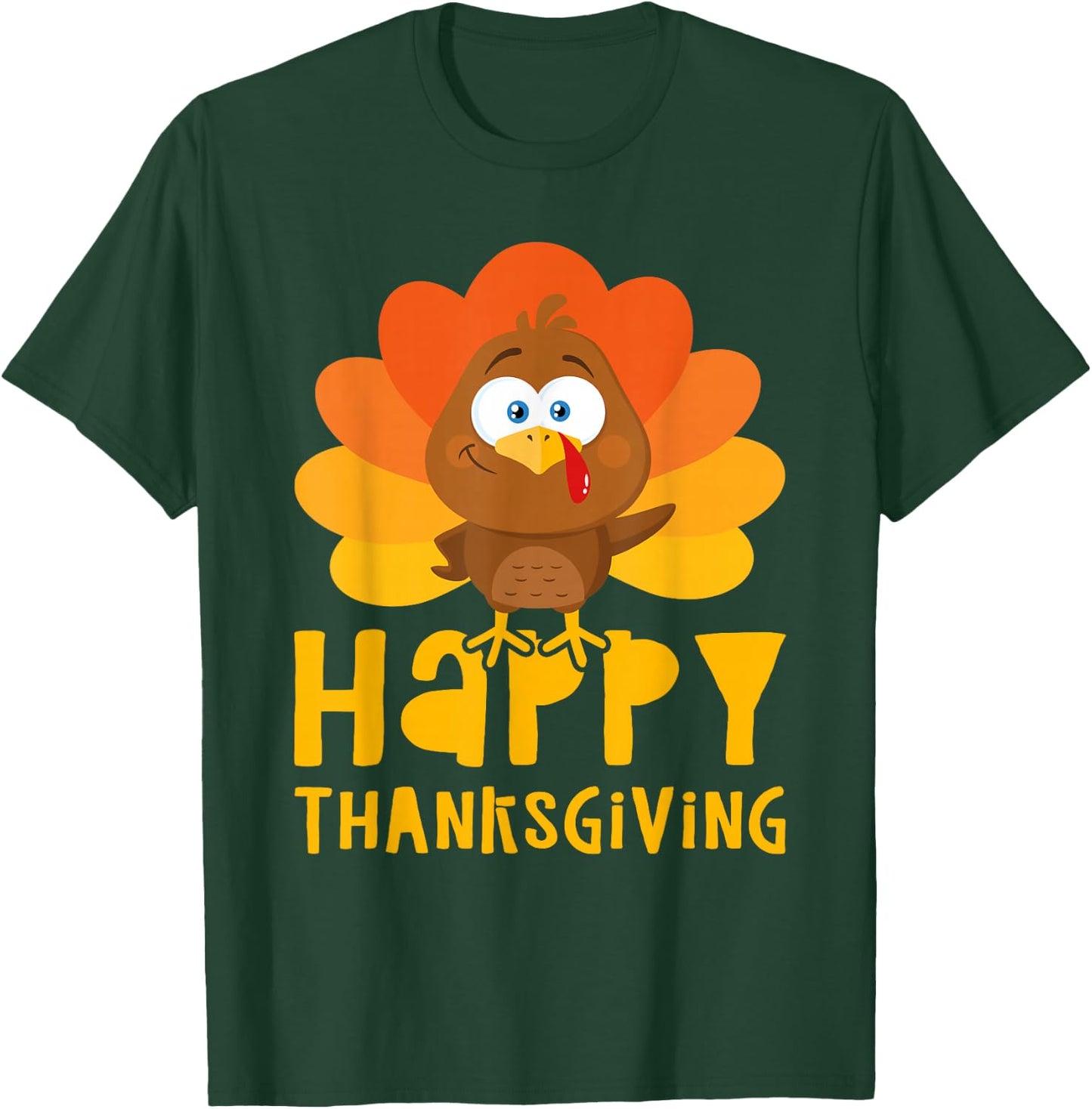Happy Thanksgiving Shirt Men Women Kids Family Turkey Day T-Shirt - T-Shirt | Forest