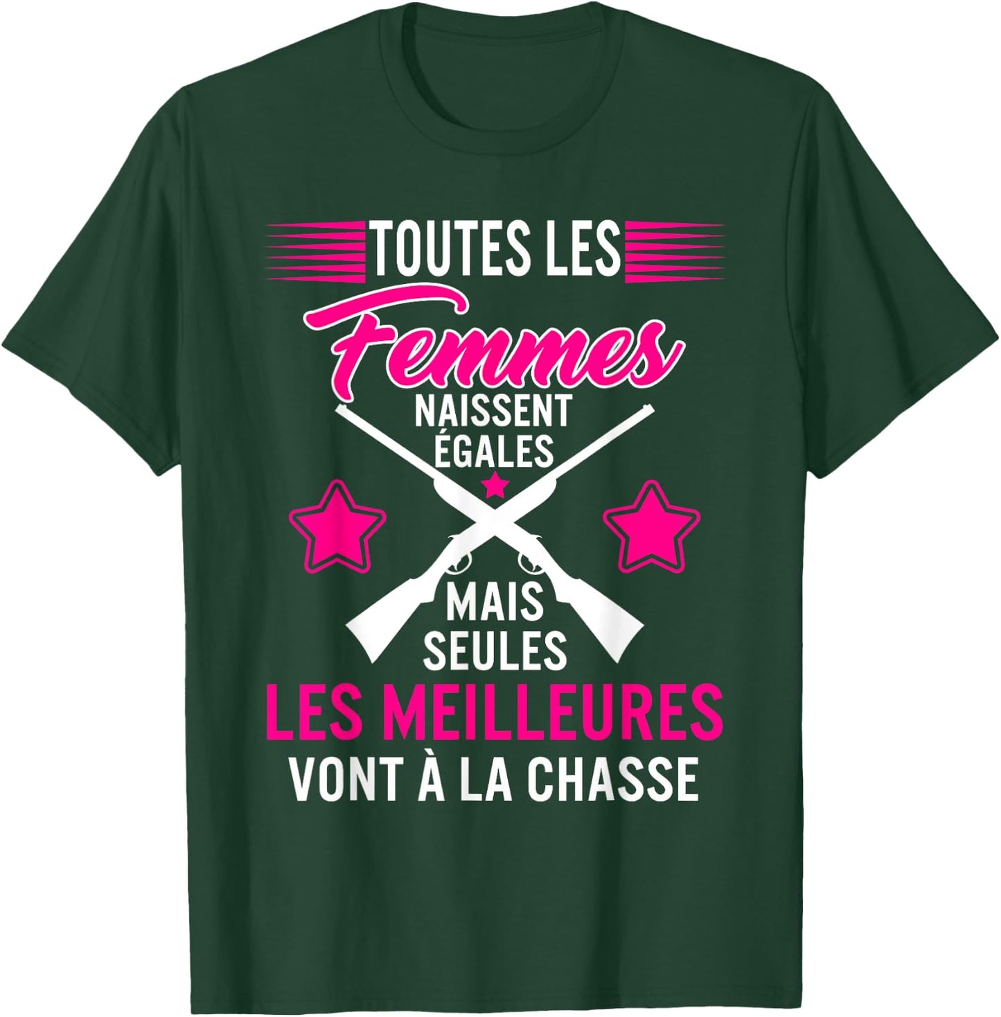 Women Hunter Best Go To Hunting Mother Girls , Black T-Shirt - T-Shirt | Forest