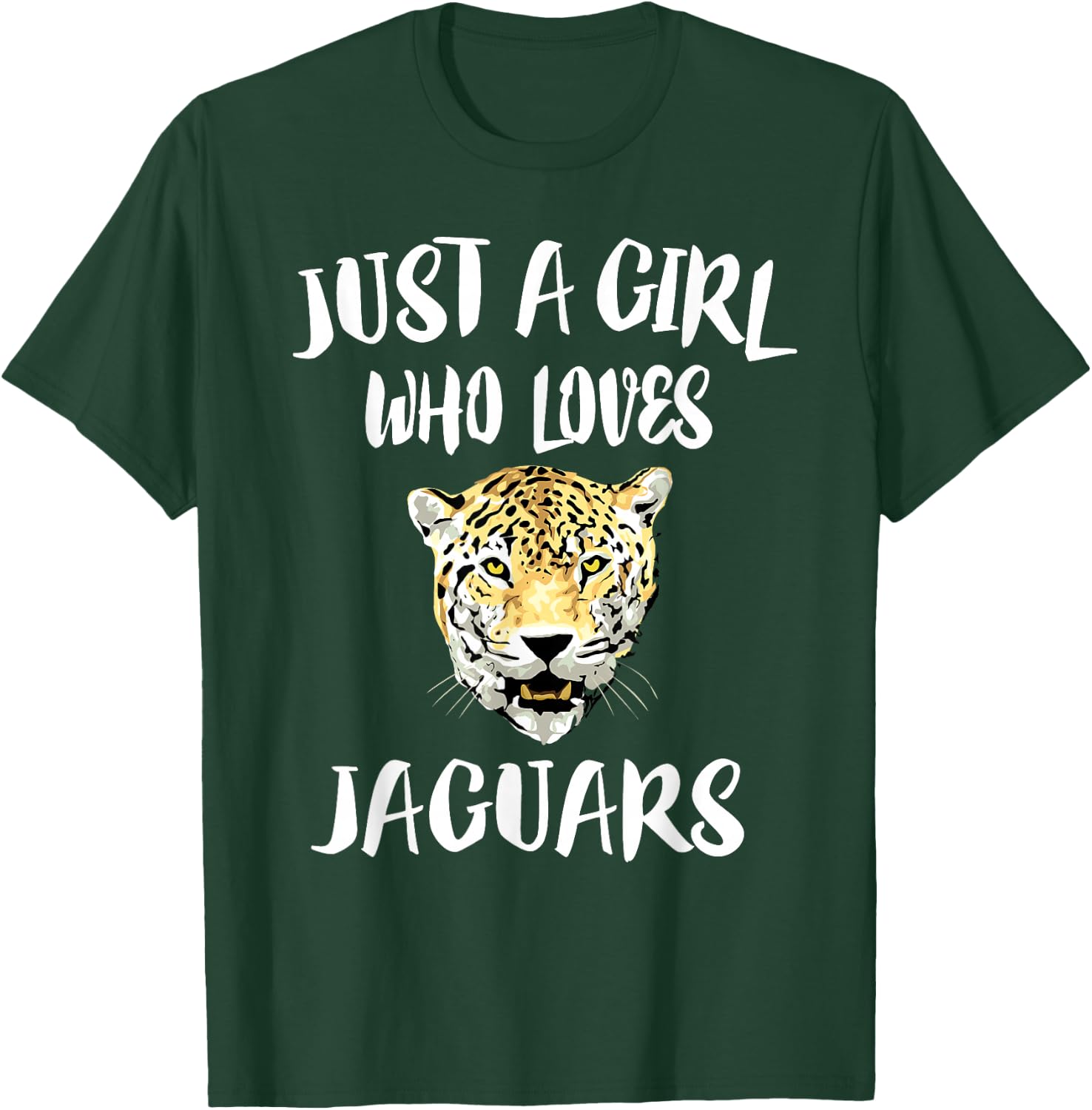Just A Girl Who Loves Jaguars Animal Gift T-Shirt - T-Shirt | Forest