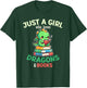 Just a Girl Who Loves Dragons & Books Book Lover Kids Nerd T-Shirt - T-Shirt | Forest