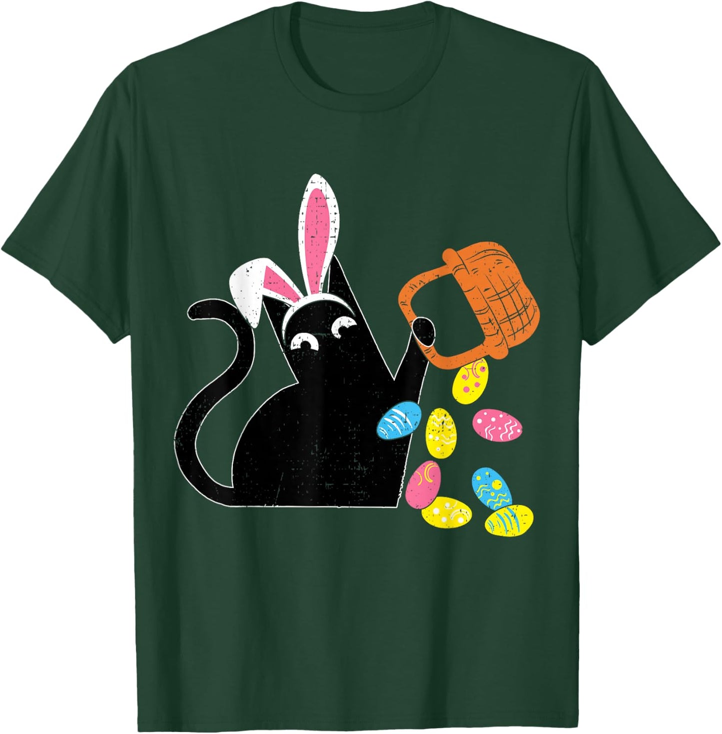 Cat Easter Bunny Easter Rabbit T-Shirt - T-Shirt | Forest