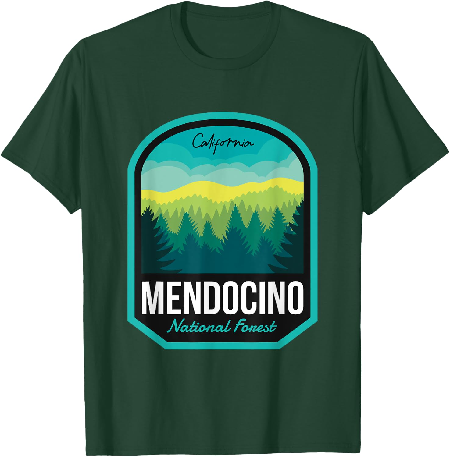 Mendocino National Forest CA T-Shirt - T-Shirt | Forest