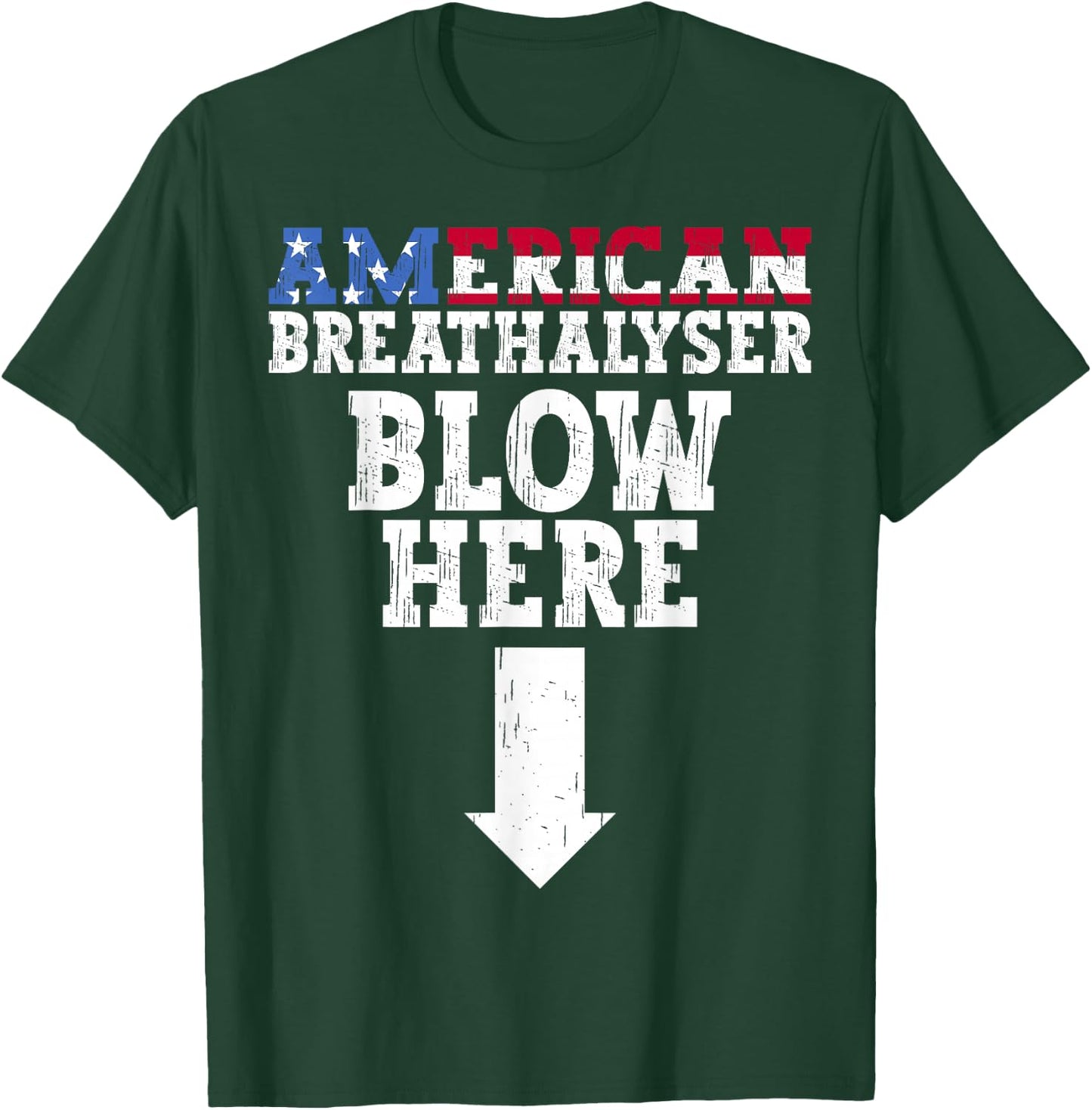 American Breathalyzer 4th Of July USA Funny Patriotic T-Shirt - T-Shirt | Forest