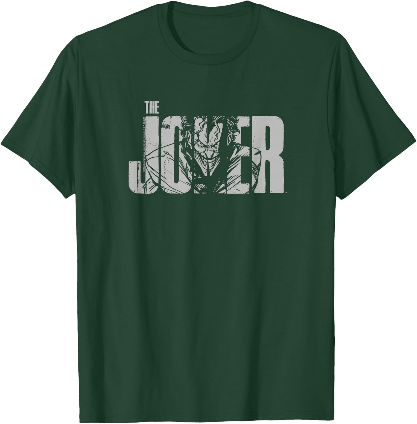 Batman Joker Text on Grey T-Shirt - T-Shirt | Forest