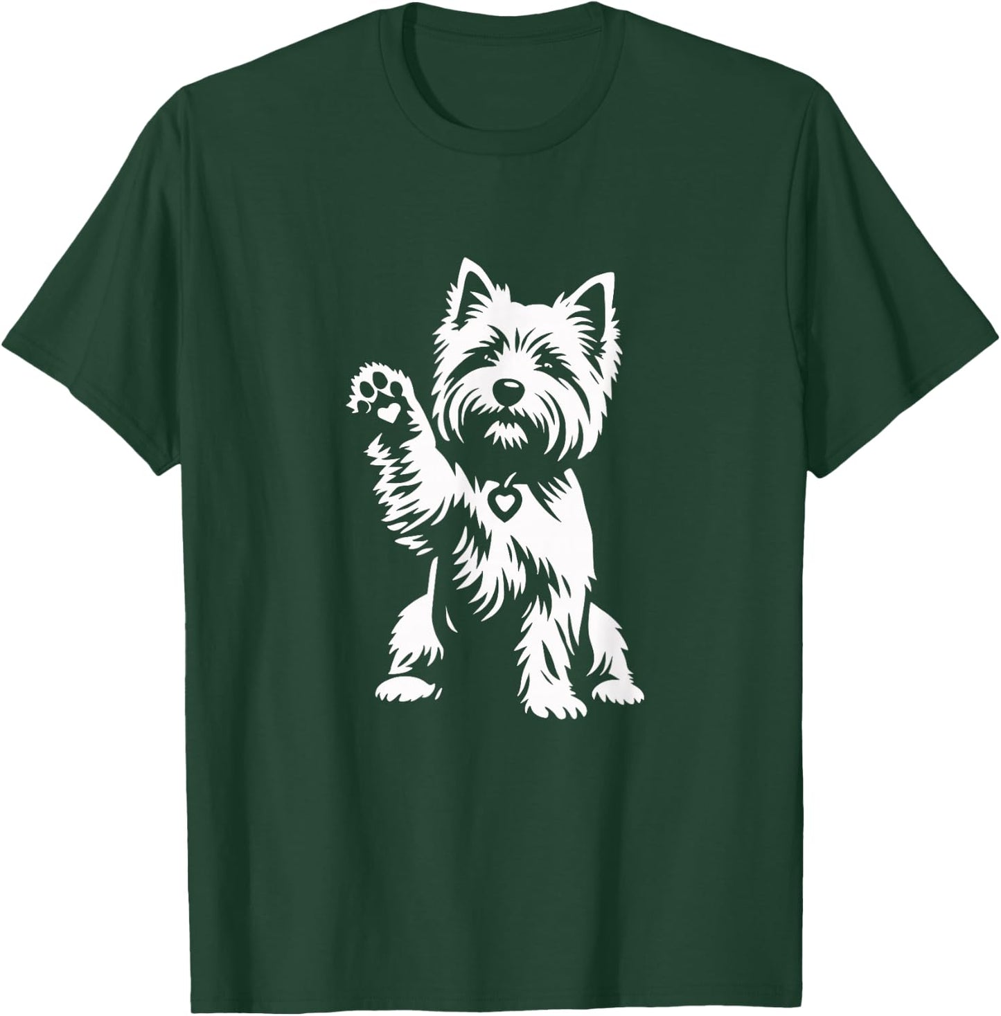 Cute Cairn Terrier Heart Dog Graphic Design T-Shirt - T-Shirt | Forest