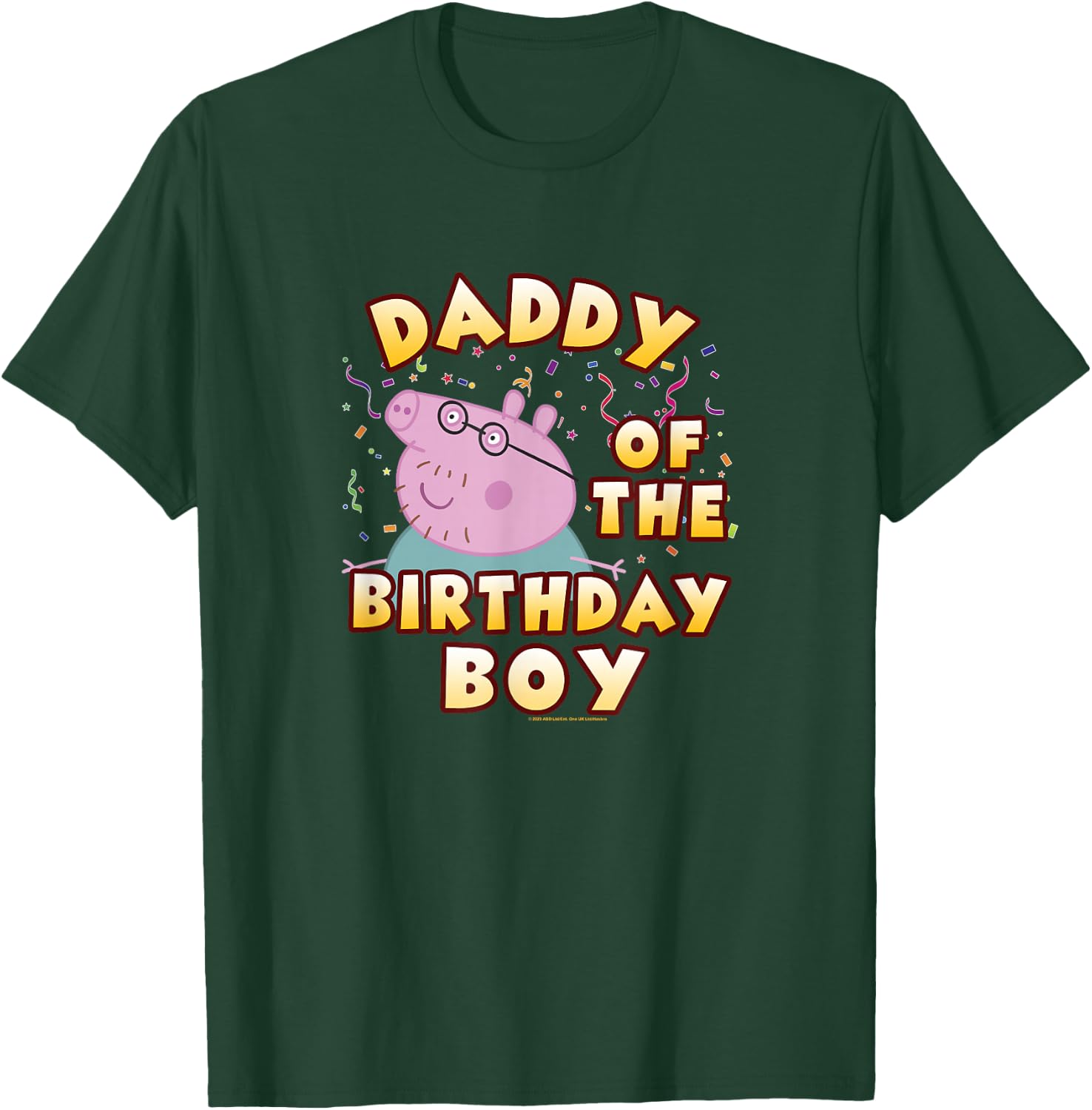 Peppa Pig Daddy of The Birthday Boy Confetti Logo T-Shirt - T-Shirt | Forest