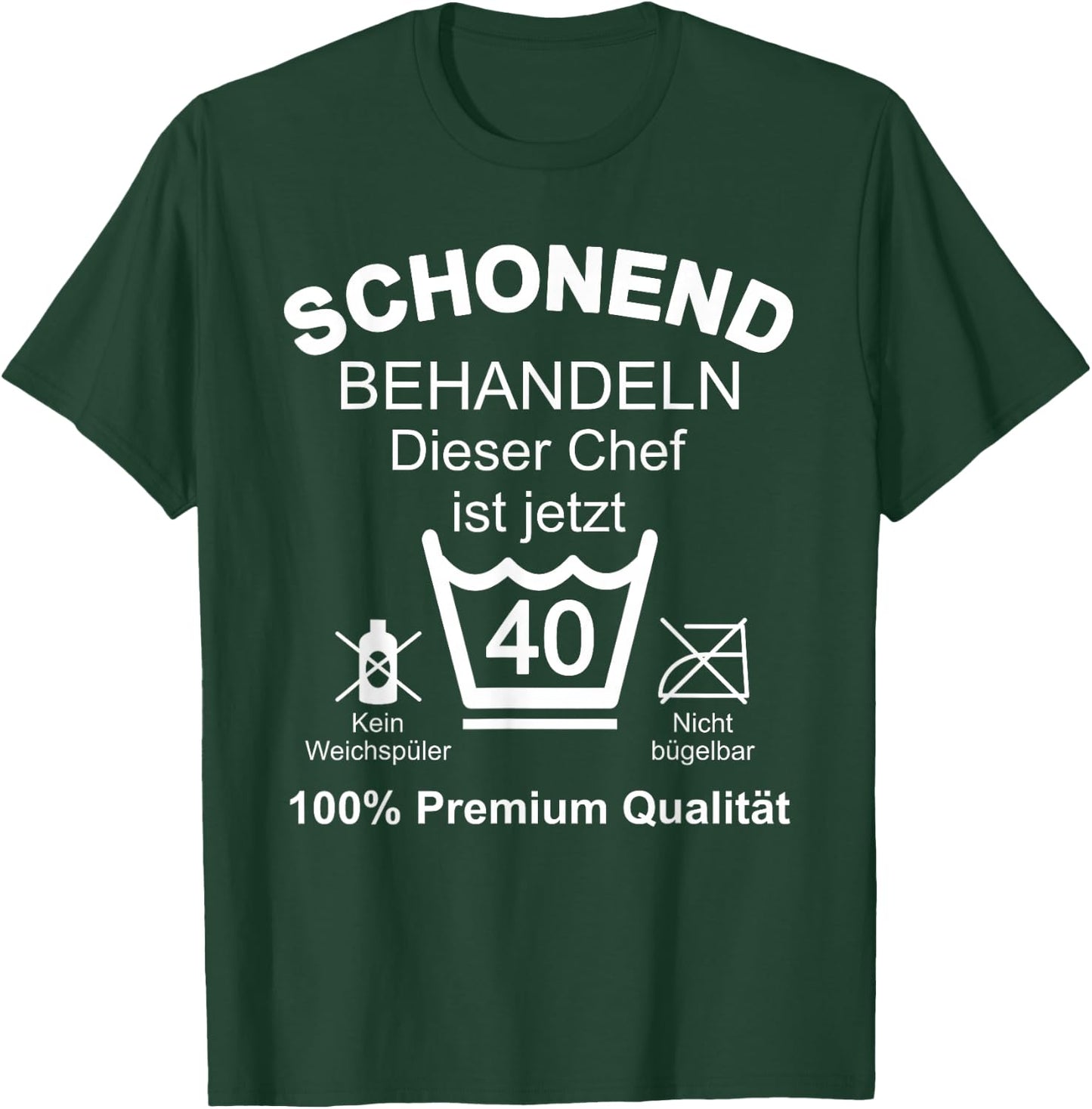 40th Birthday Men's Chef 40s 40 Years Man , black T-Shirt - T-Shirt | Forest