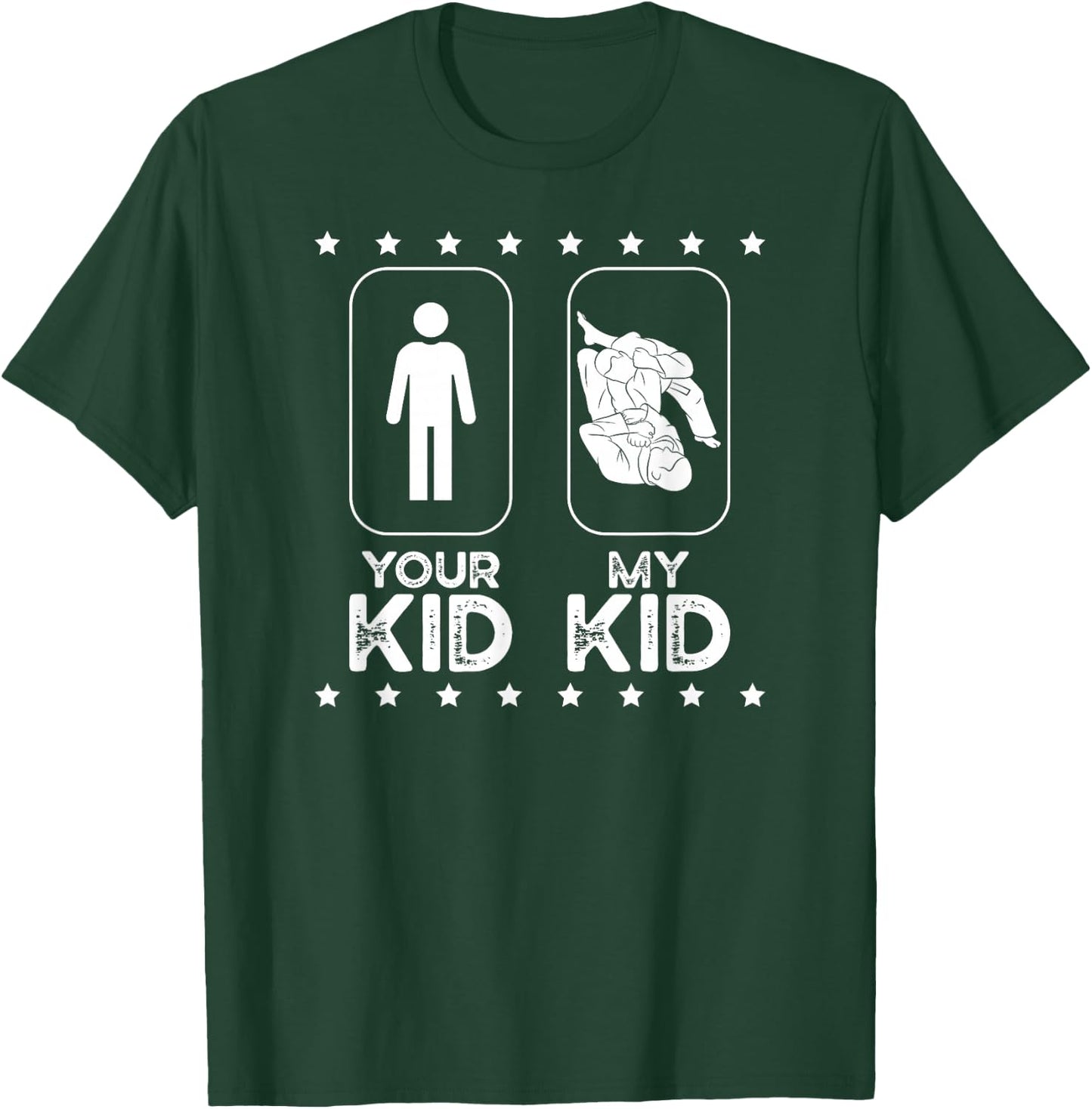 My Kid Jiu-Jitsu Dad Jiu-Jitsu Fighter Father BJJ Dad T-Shirt - T-Shirt | Forest