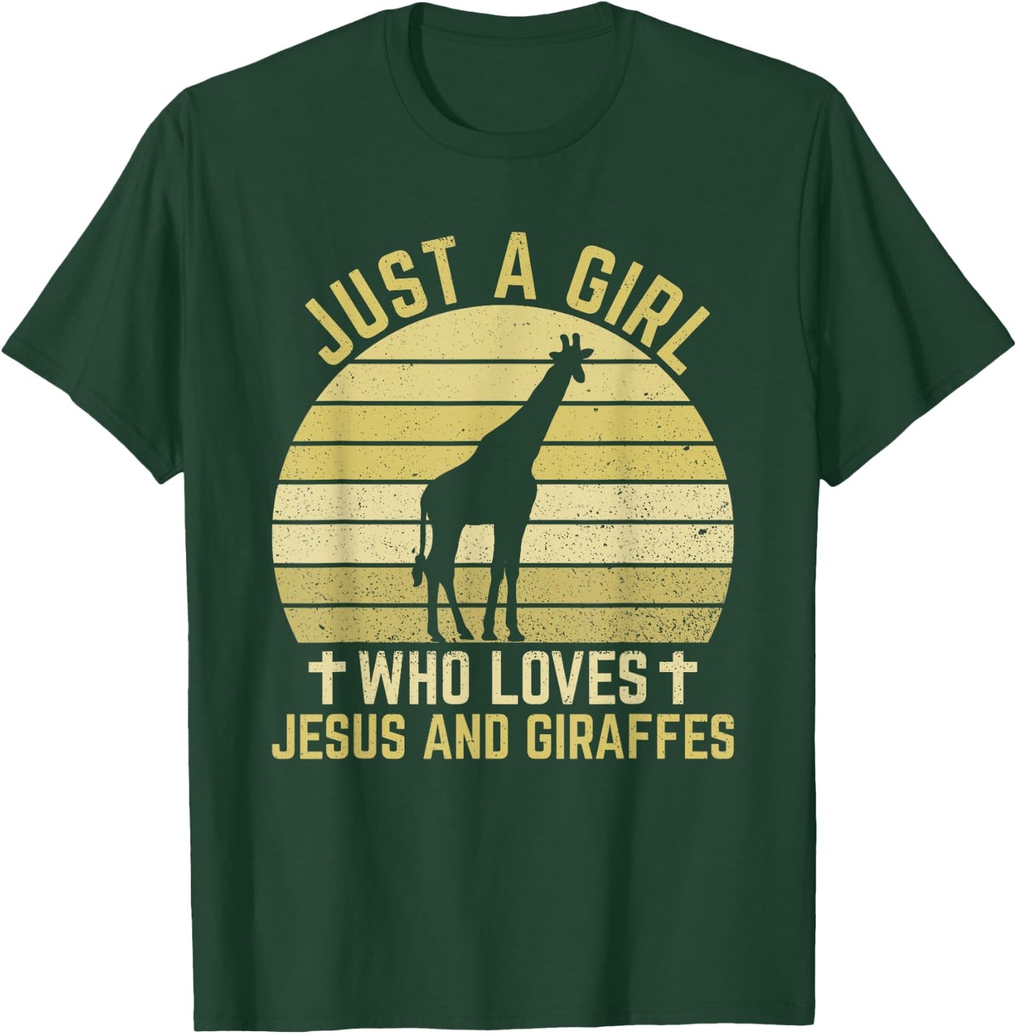 Jesus And Giraffes - Christian Girl And Women T-Shirt - T-Shirt | Forest