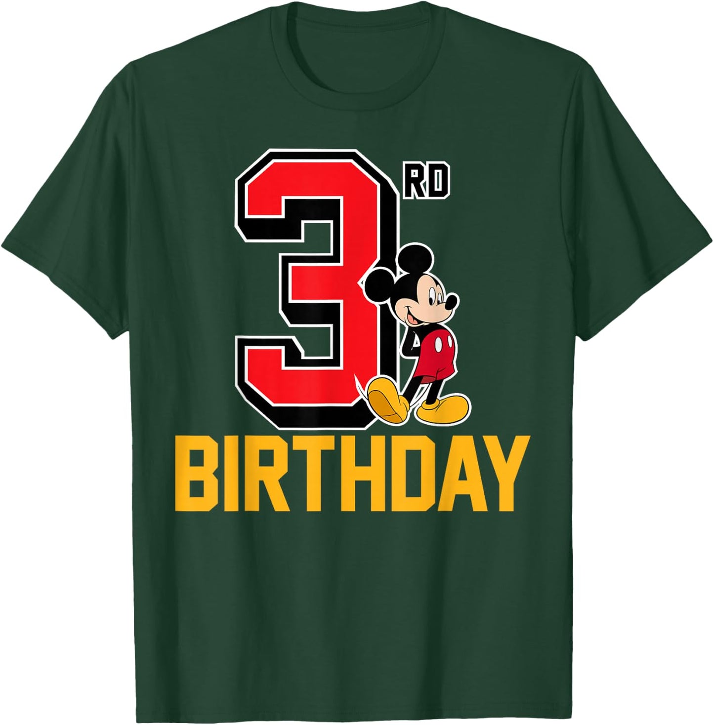 Disney - Mickey Mouse My 3rd Birthday T-Shirt - T-Shirt | Forest