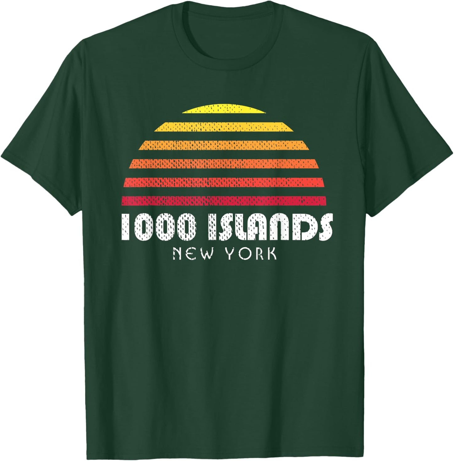 1000 Islands Sunset Thousand Islands NY Fishing T-Shirt - T-Shirt | Forest
