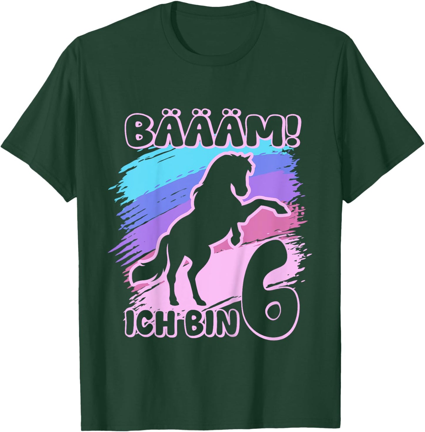 Kinder Bäm ich bin 6 | Schulkind | Einschulung T-Shirt - T-Shirt | Forest
