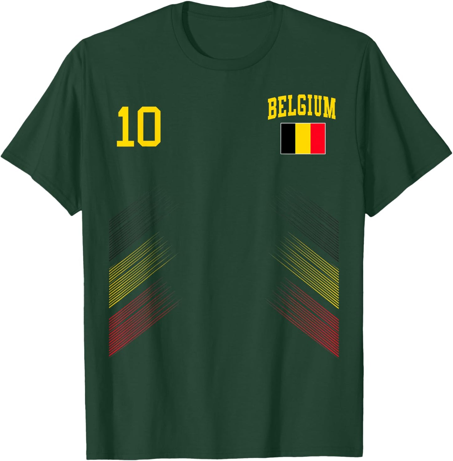 Belgien Fußball Fan Trikot Belgische Flagge Fußballliebhaber T-Shirt - T-Shirt | Forest