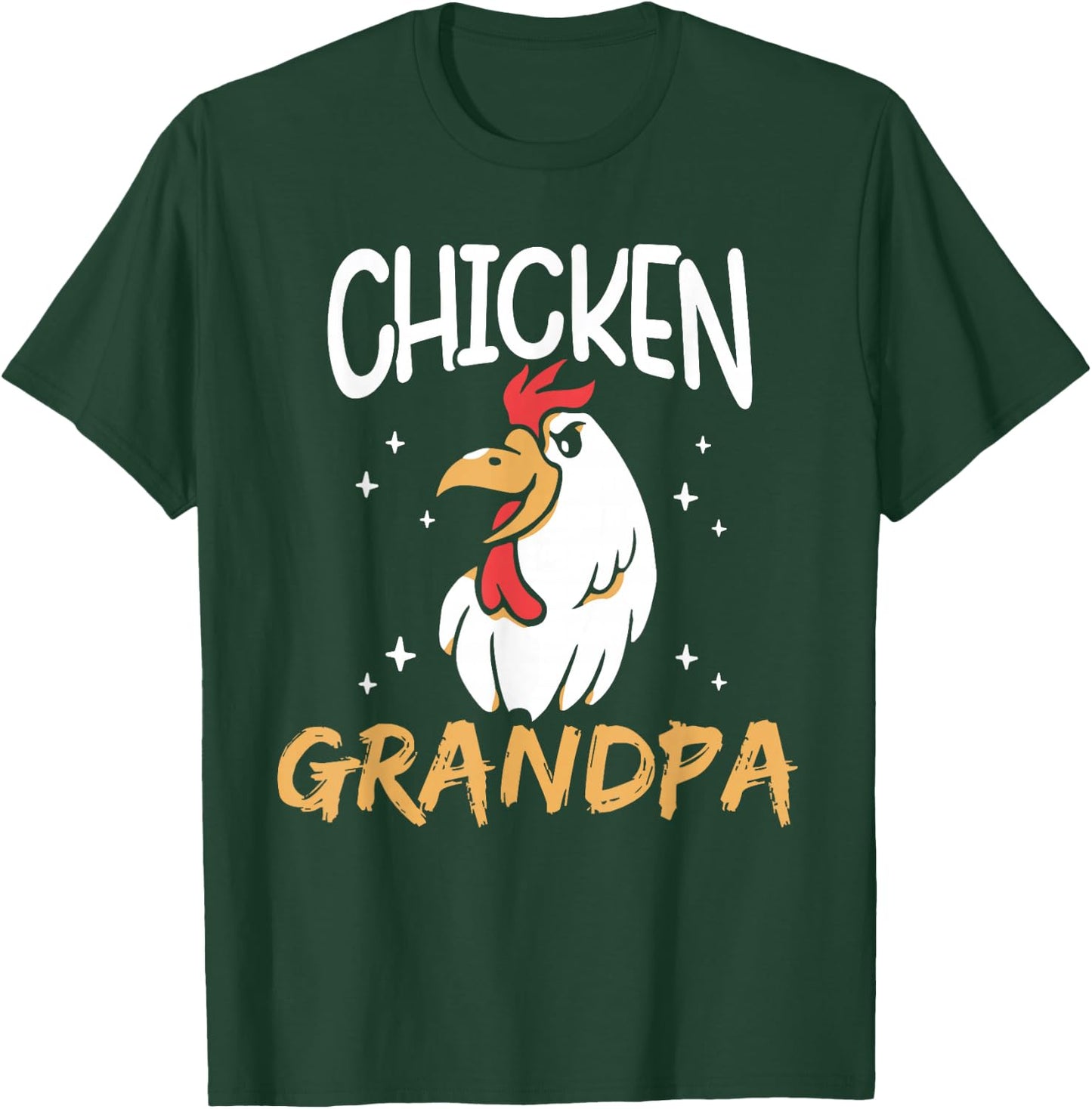 Chicken Grandpa Poultry Rooster Chickens Keeper Chicken T-Shirt - T-Shirt | Forest