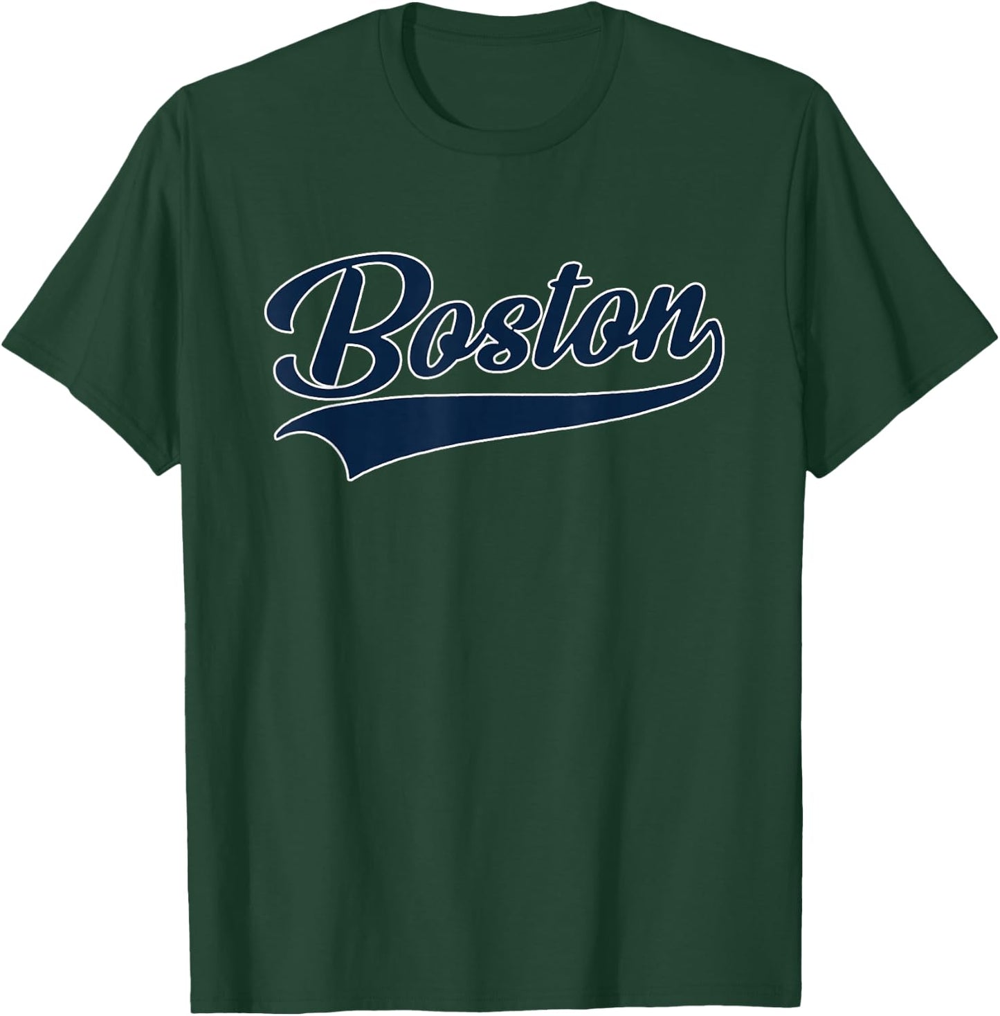 Boston - Throwback Design - Classic T-Shirt - T-Shirt | Forest