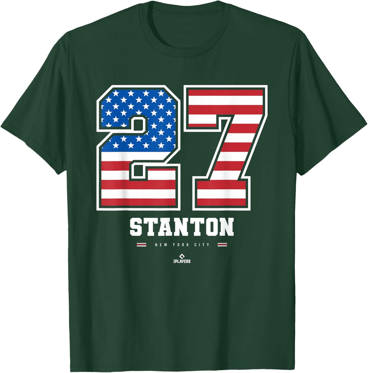 Giancarlo Stanton - US Flag Number T-Shirt - T-Shirt | Forest