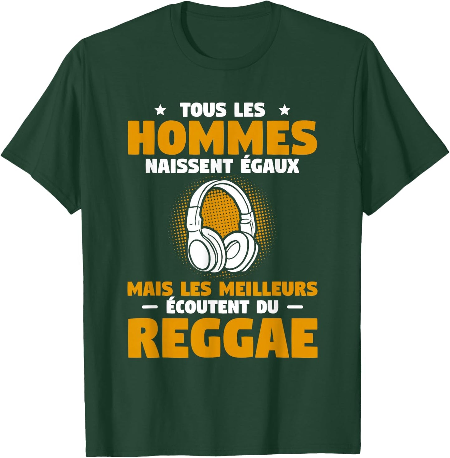 All Men Listen To Reggae , Black, S T-Shirt - T-Shirt | Forest