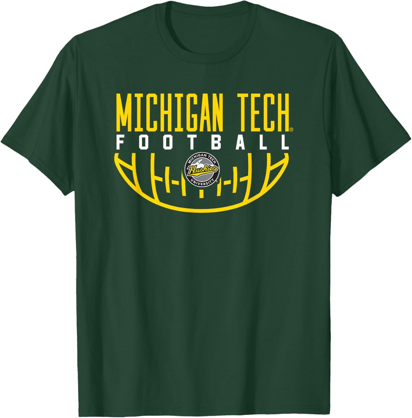 Michigan Tech Huskies Football Arch T-Shirt - T-Shirt | Forest