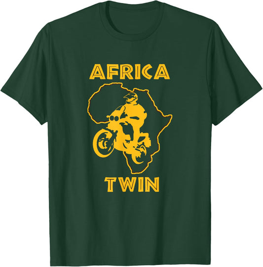 AFRICA TWIN Shirt. Motorcycle touring trail riding T-Shirt - T-Shirt | Forest