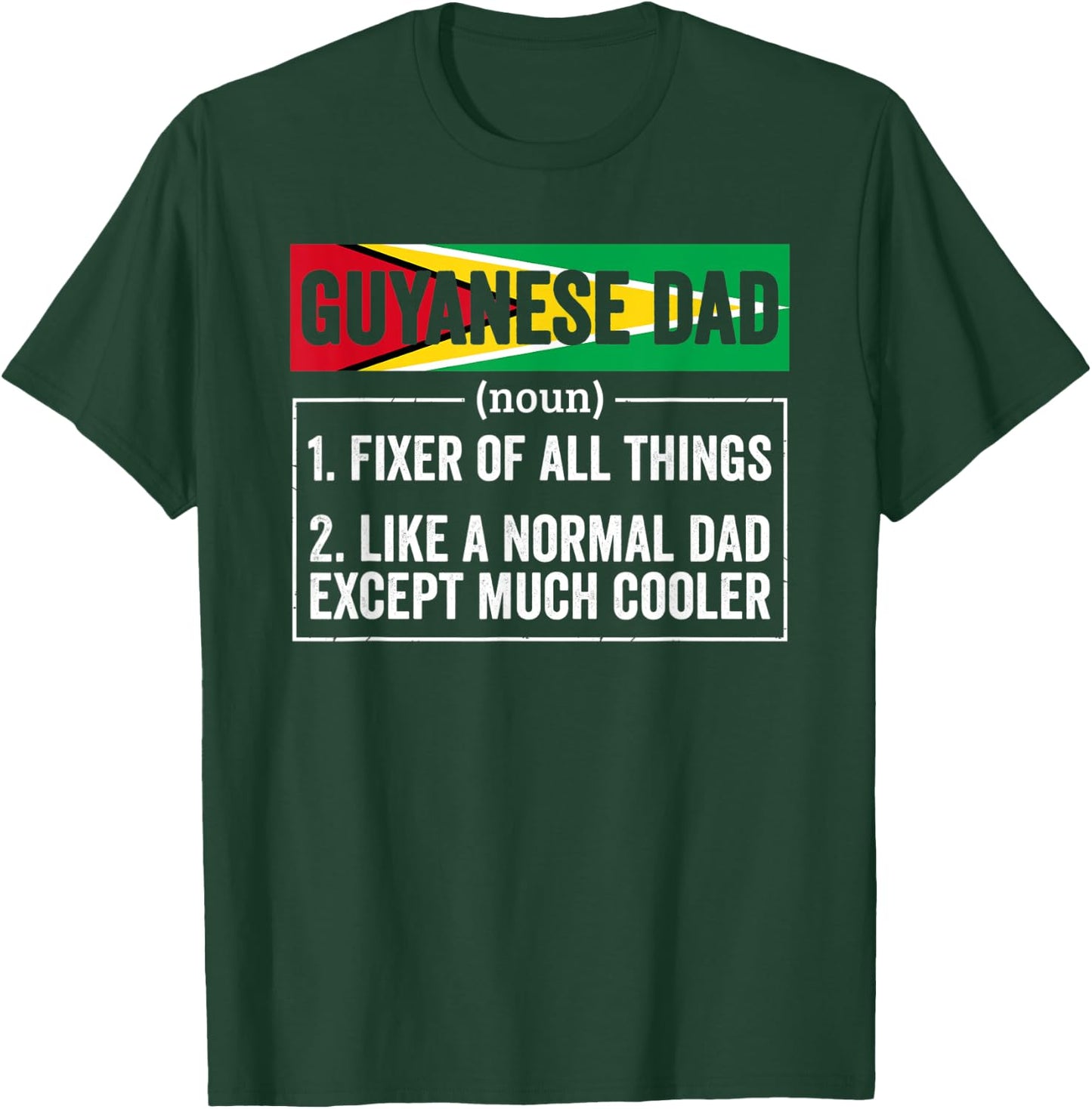 Guyanese Dad Noun Funny Guyana Heritage T-Shirt - T-Shirt | Forest