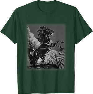 Black Horse Shirt, Rearing Stallion for Horse Lovers T-Shirt - T-Shirt | Forest