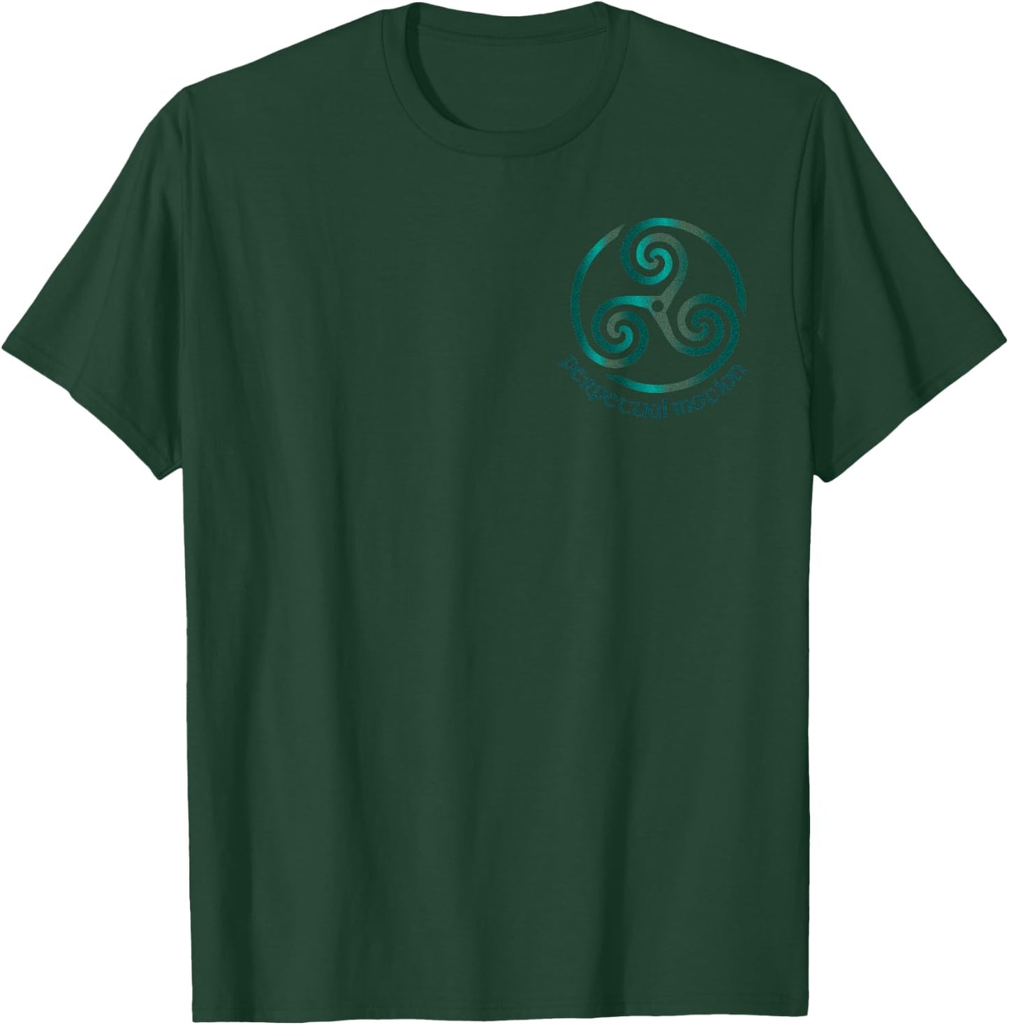 Irish Celtic Gaelic Triskele symbol. More artwork on back T-Shirt - T-Shirt | Forest
