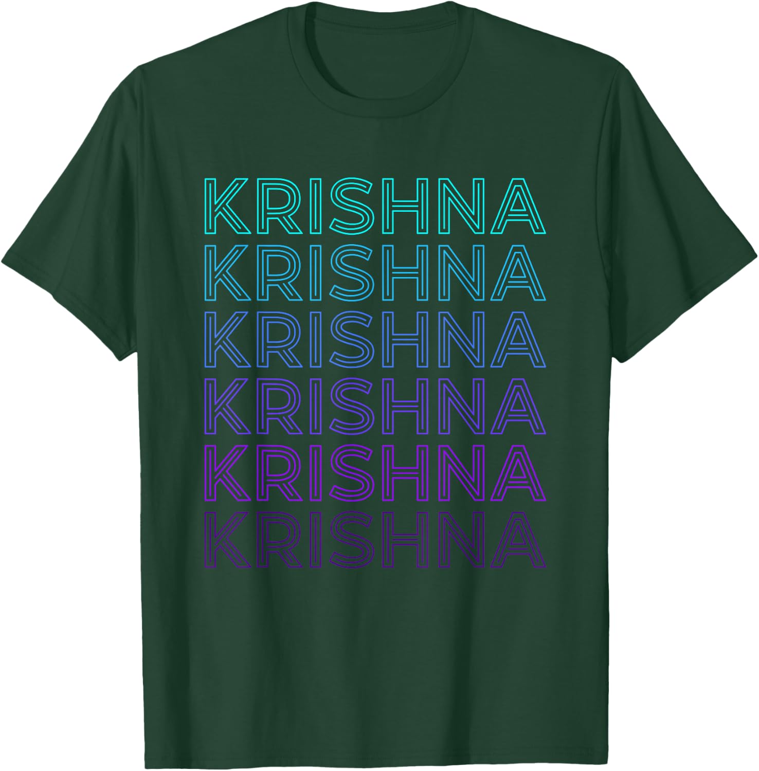 Krishna Hindu God Mythology Hinduism Retro T-Shirt - T-Shirt | Forest
