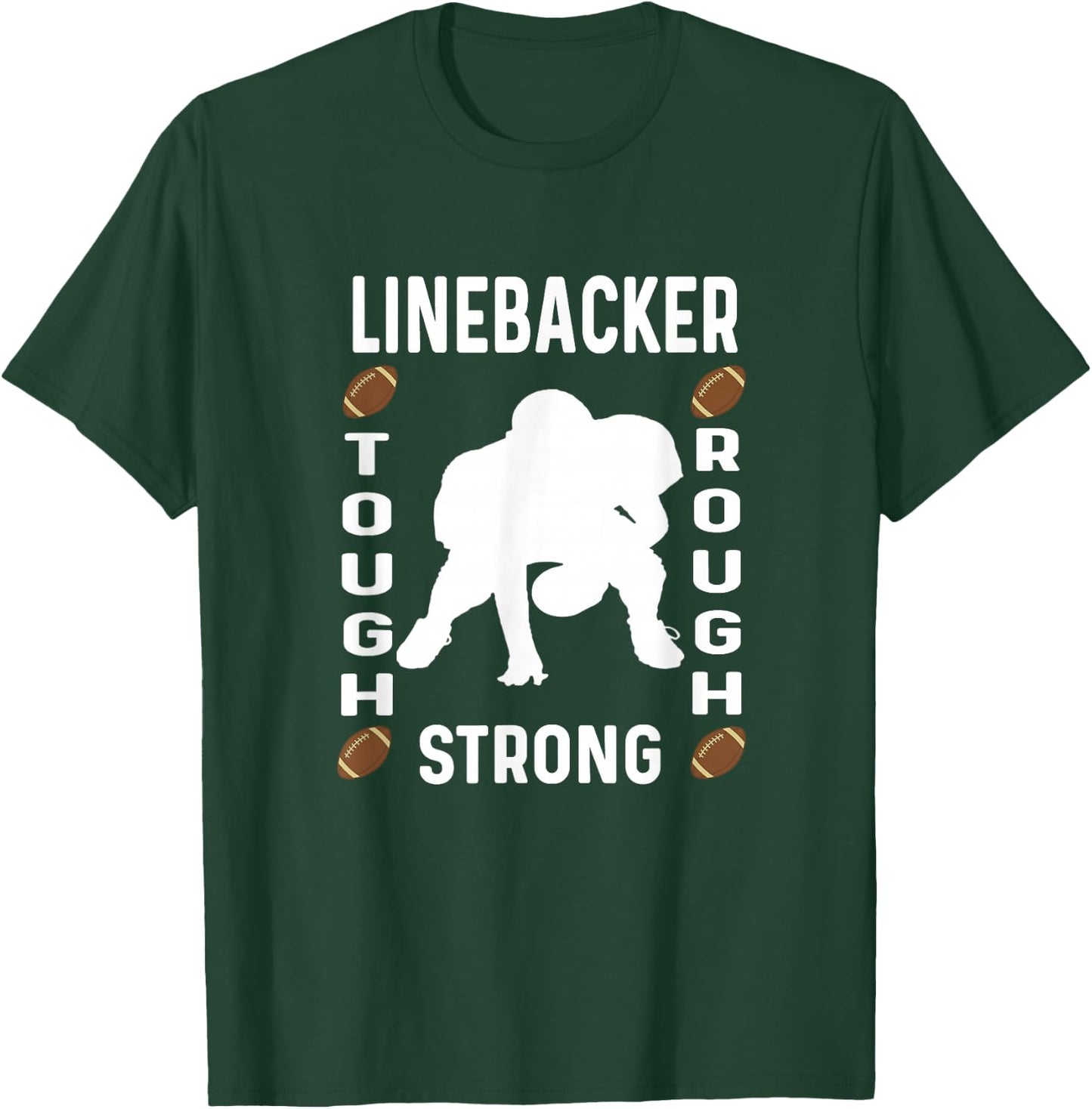 Linebacker - Player Funny Graphic Saying Line Backer Defense T-Shirt - T-Shirt | Forest